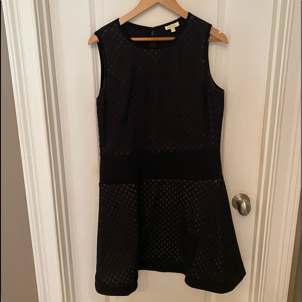 Shoshanna Rio Laser Cut Scuba Fit and Flare Dress